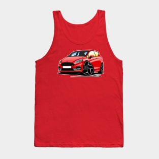 Ford Fiesta ST (Mk8) Caricature Car Art Tank Top